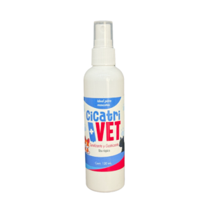 Solución sanitizante y cicatrizante CICATRIVET para mascotas 120 ml.