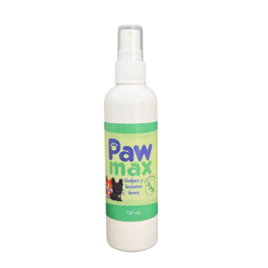 Solución en spray PAWMAX para golpes en mascotas 120 ml.